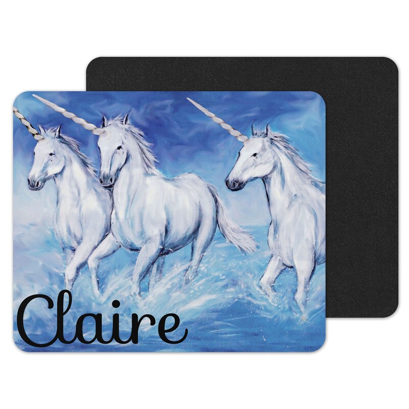 Unicorn Trio Custom Personalized Mouse Pad